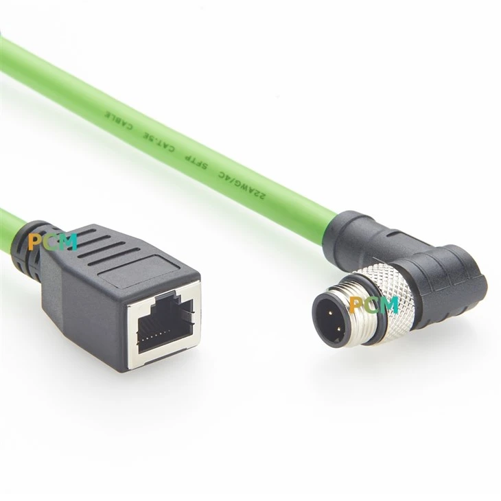Right Angle M12 D Code To RJ45 Profinet Cable best