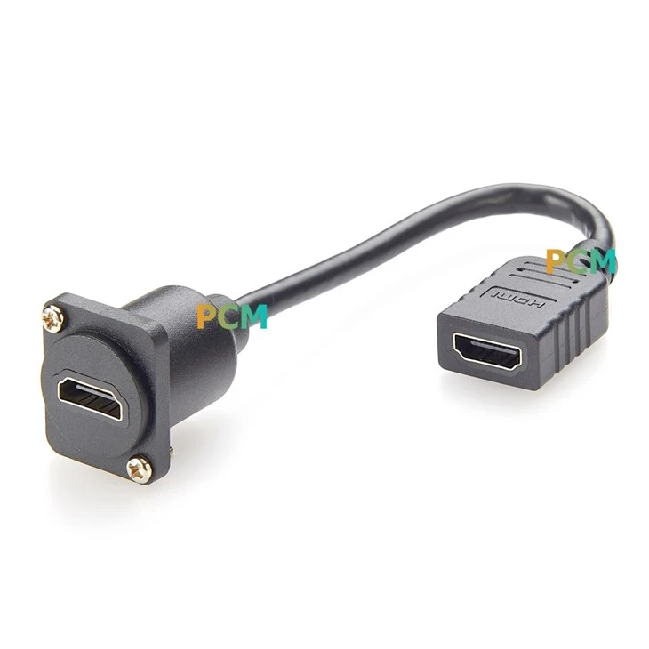 HDMI Female to Female Panel Mount Cable