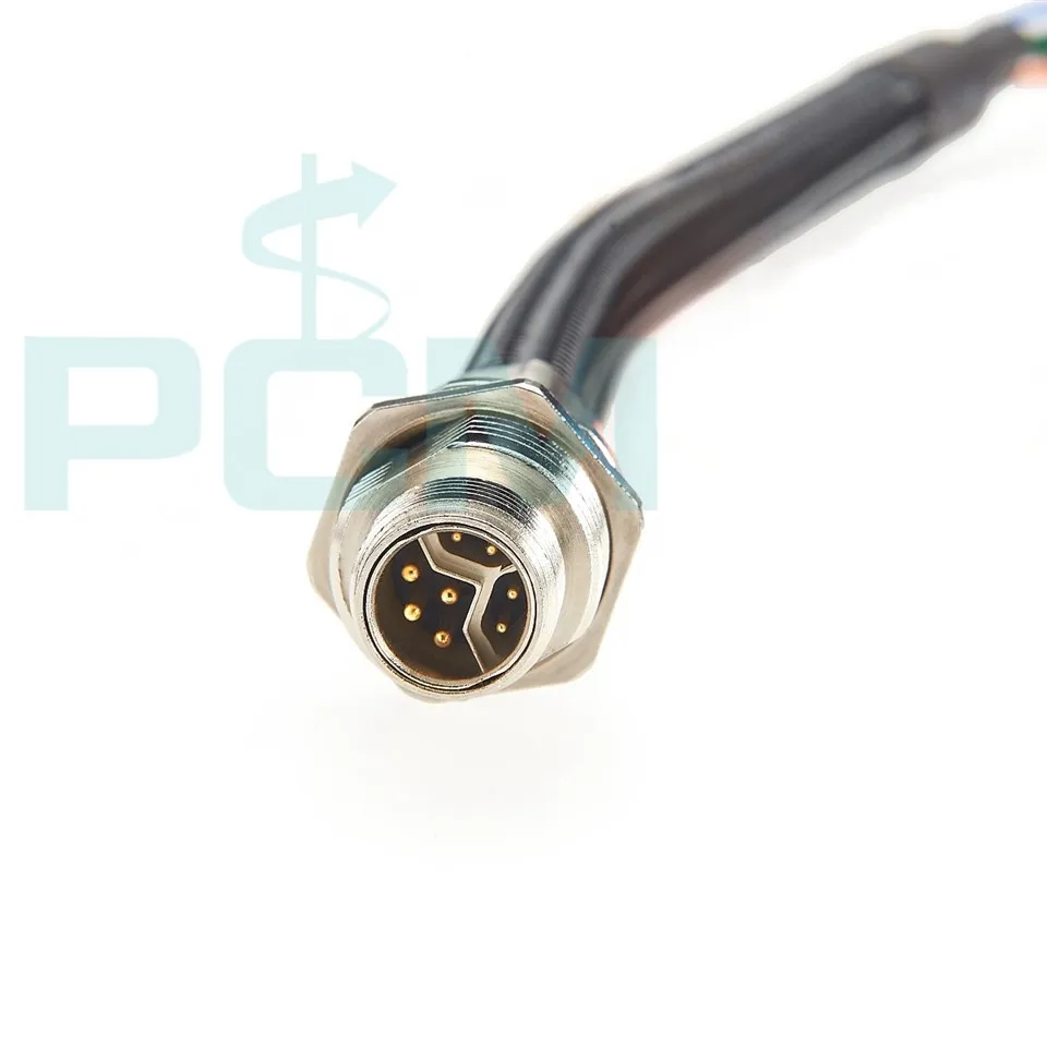 M12 Y-code 8-pins mannelijke connector sensor verlengkabel