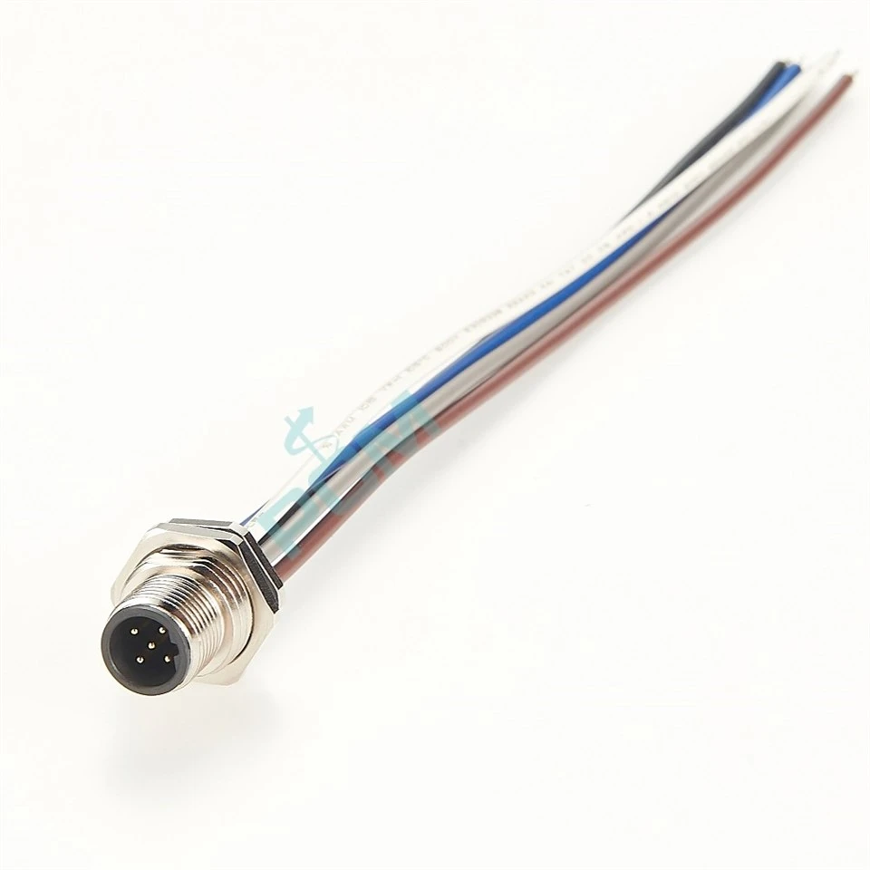 CC-Link Front mounting M12 B code pigtails circular connector