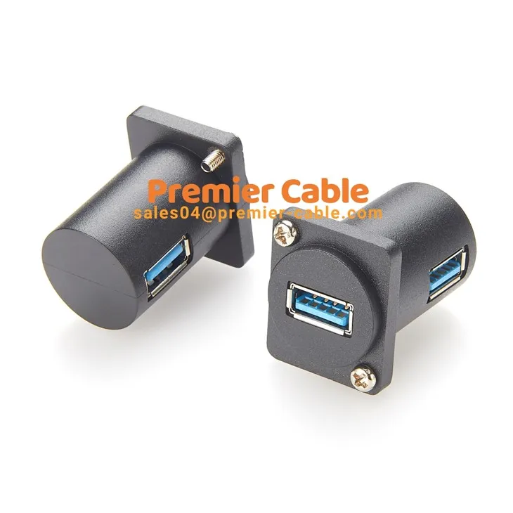 Rechterhoek USB 3. 0 Feedthrough Bulkhead Connector Type A